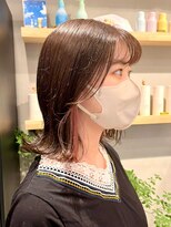 ホーム(HOME)&nbsp;ブリーチインナーカラーピンクカラー前髪カットトリートメント