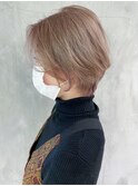 ハイトーンショート_チェリーブラウンフェミニンロング_ba379061