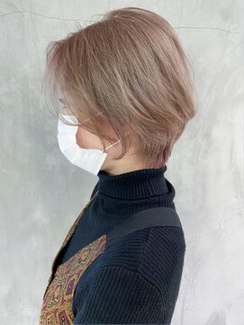 アルバム 渋谷パルコ(ALBUM) ハイトーンショート_チェリーブラウンフェミニンロング_ba379061