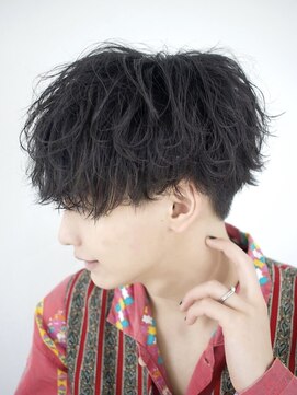 コト 福井大和田店(coto) 福井 メンズ スパイラル 波巻きパーマ 王道マッシュ 学生