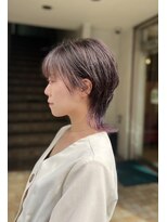 ウルフカット×インナーカラー