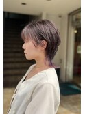 ウルフカット×インナーカラー