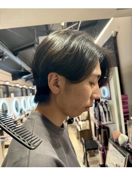 エッファセ 北本店(efface) メンズミディアム×ダークトーン×流し前髪×ナチュラルカラー