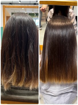 ビューブルー 亀戸錦糸町(VIEW BLUE) 美髪カールシアーカラーピンクブラウンエアリーロングセミディ