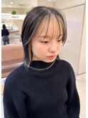 【morio札幌】札幌ボブ 黒髪ぱつっとボブ インナーカラー