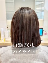 コノアラボ 守谷店(Conoah labo) くびれヘア/アプリコットオレンジ/ハイライトカラー/守谷/白髪
