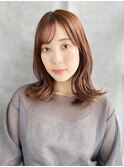 透け感バング×くびれカールの韓国エギョモリ