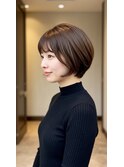 ボブ/30代ボブ/明るい白髪染め/ヘッドスパ