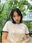 2wayバング/似合わせ顔周りカット/ミディアムレイヤーボブ