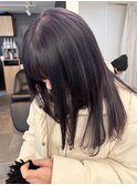 ブリーチ寒色カラーラベンダー＊艶髪透明感カラーロング/明大前