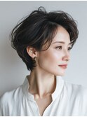 クラゲヘアー/小顔/ココアベージュ/オリーブグレー/川西