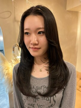 LUVISM 栄店/名古屋/ダブルカラー/ブリーチ/顔周りレイヤー/学割【5月1日OPEN(予定)】 レイヤー/ハッシュカット/顔周りレイヤー/顔周りカット/yuria