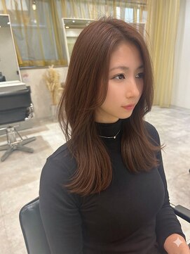 ボヌールウメダ(Bonheur UMEDA) 西梅田北新地/レイヤーカット くびれヘア モカブラウン