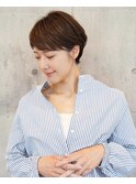 マッシュショートヘアくびれショート黒髪ショートカット前髪あり