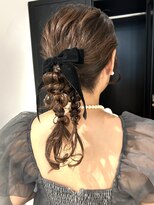 シンス 銀座(since)&nbsp;編み下ろしアレンジ/参列ヘアセット/結婚式ヘアアレンジ