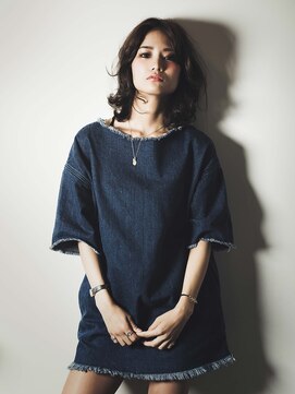 カッファ 東銀座(CUFFA) 【CUFFA】無造作カールデザインカラー大人ボブ東銀座築地新富町