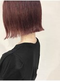 《Blue》#切りっぱなしボブ#レッドバイオレット