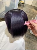バイオレットアッシュ　ツヤ髪