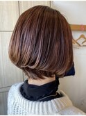 【ES 佐藤】 Winter Style #28 マロンブラウンショートボブ