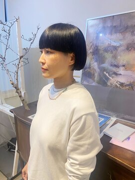 ヘアーアイストゥーレ(HAIR ICI TRE) 大人美人前髪ボブウルフ外国人風カラーフェミニンモード