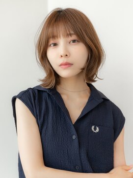 ハバナ 渋谷(HAVANA) 20代30代大人可愛い小顔ボブ/斜めバンググレージュカラー