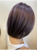 すとんボブ　パープルハイライト
