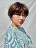 マッシュショート×細めハイライト◎