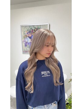 シエラ 南船場(CIERA.) ハイライトミディアムヘアボブウルフネビージュ小顔ワンレン