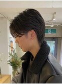 ベリーショート/ダークアッシュ/ニュアンスパーマ/韓国マッシュ