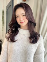 黒髪/ボブルフ/ネビージュ/小顔/ワンレン/レイヤー/韓国風