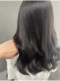 透明感ブラック・韓国風巻き・暗髪・透明感・ツヤ髪・上品ヘア