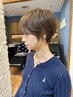 小顔カット+根本リタッチカラー白髪染め可￥9000 綾瀬　ショートボブ