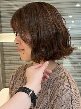 シベルバレー 横浜(sibell) ショートパーマヘアレイヤーパーマボブコテ巻きパーマボブパーマ