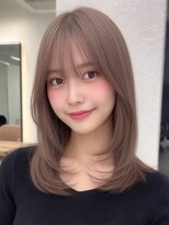 ロティー 天神(loty)&nbsp;レイヤー ブリーチ ダブルカラー ピンクベージュ ハイトーン