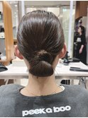 ヘアセットシニヨンタイトヘアカチモリ◆