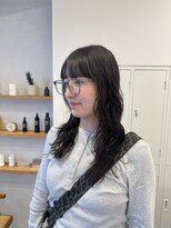 メルト 西梅田店(melt) ゆったりカールのミディアムレイヤーパーマ