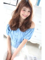 アンジュ ヘアー(Ange hair)&nbsp;小顔　耳かけ　無造作　ランダムカールスタイル