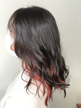 スープレックス ヘアーデザイン(SOUPREX HAIR DESIGN) インナーカラー ブラッディーオレンジ 10代 20代