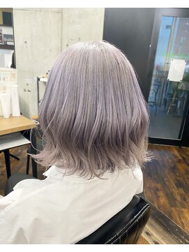 ガルボ ヘアー(garbo hair) #グレージュ#ボブ#ゆるふわ#波巻き#下村スタイル