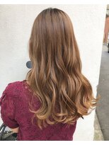 モルニ(MORNI)&nbsp;オレンジブラウン_マロンベージュ Aラインボブ かきあげ