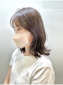 外ハネ　レイヤーなし　グレーカラー