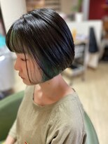 ソーライフ(so-Life) ボブ×グリーンインナーカラー