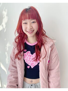 ギグスダブル 栄店(gigs double) ロングウルフ×レッドカラー