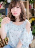 外国人風くびれヘア小顔濡れ髪ゆるふわミディc5志木20代30代40代