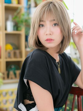 カバーヘア ブリス 戸田公園西口店(COVER HAIR bliss) 外国人風インナーハイライト前下がりボブh2戸田公園10代20代30代