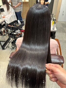 アディクト 東陽町西口(addict) サラ艶になる縮毛矯正_ダークブラウン_ロング［東陽町］