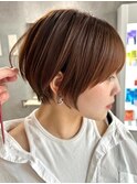 30代40代大人女性/前髪ありショートボブ/ショートヘア/髪質改善