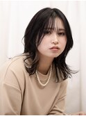 20代30代大人可愛いミディアムインナーカラーモテ髪くびレイヤー