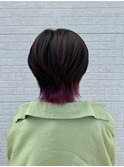 インナーピレンジカラー＆ミディアム外ハネ立体感透明感20代30代