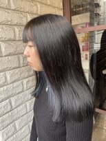 リー 東三国(Lee)&nbsp;ロング×イヤリングカラーブルー